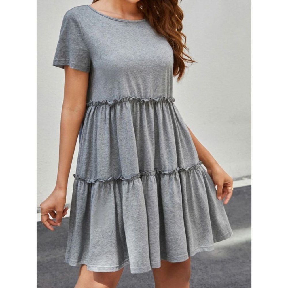 Ruffle Hem Babydoll Dress
